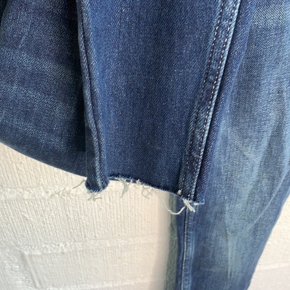 Free People High Rise Skinny Dark Wash Button Fly Denim Jeans sz 24 - Picture 2 of 9